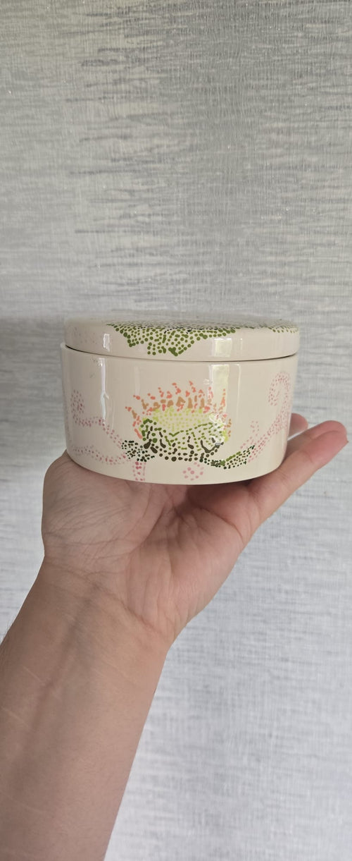 Bloom Within – Hand-Painted Ceramic Lidded Bowl